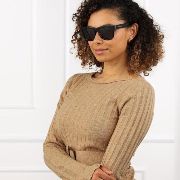 💯 NEW GUCCI GG1135S 002 BLACK GREY SUNGLASSES - Picture 9 of 11